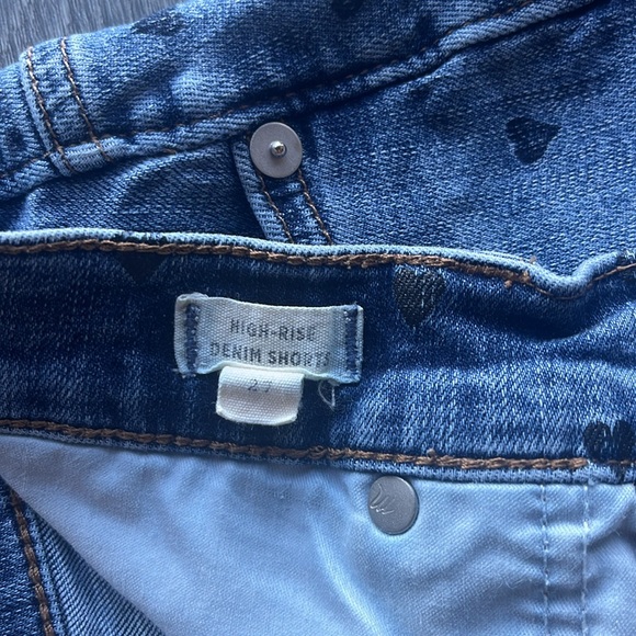Madewell High Rise Heart Print Denim Shorts ✧ Size 27 - Picture 7 of 7